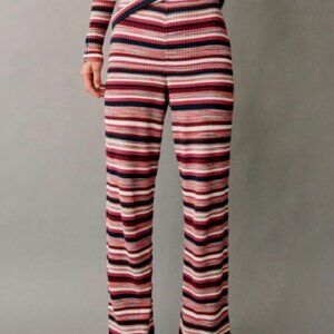 Sezane All Season Multicolor Knit Trousers US Size 10  Runs Large